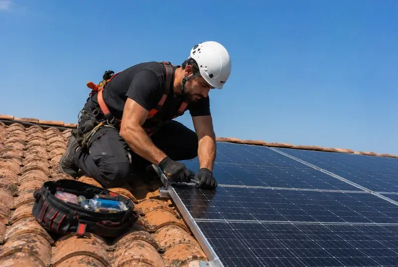 Maintenance et monitoring de panneaux solaires à Triaize