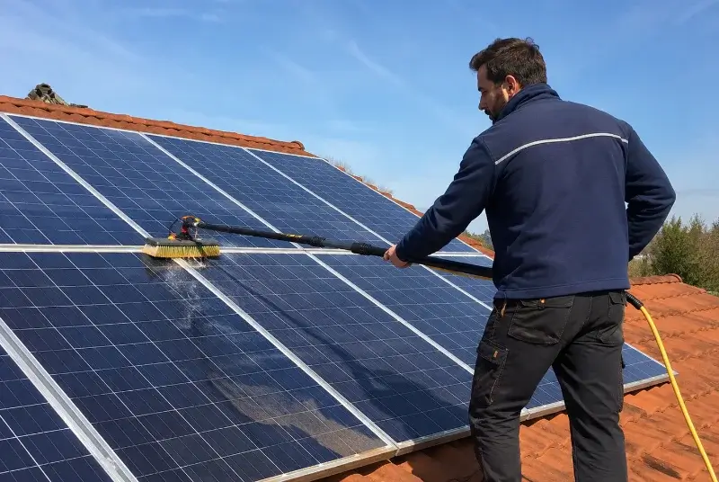 Nettoyage et entretien de panneaux solaires à Triaize